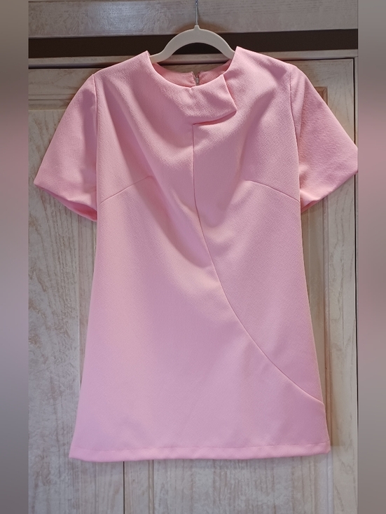 Vintage Dresses & Skirts - Vintage Pink Mod Style 70s Mini Dress